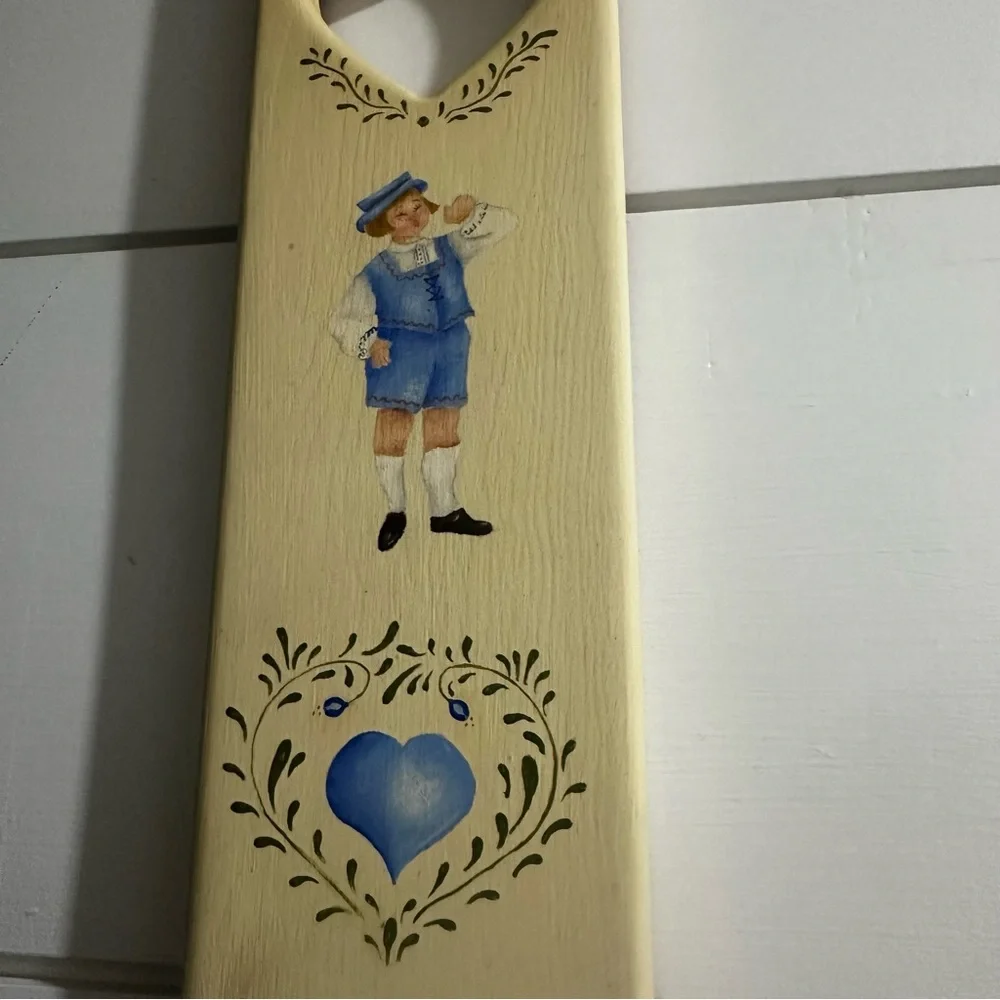 Vintage Handmade Primitive Wooden Wall Plaque English Country Farmhouse